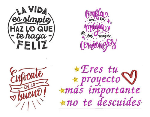 Diseño Matrices Para Maquinas Bordadoras Frases Motivadora 0