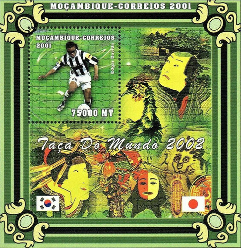 Mundial Fútbol - Edgar Davids - Mozambique - Block Mint 0