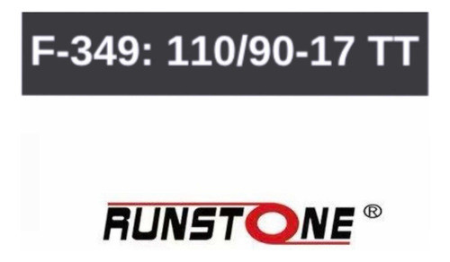 Cubierta Runstone 110/90-17 (trasera Honda Xr 125 L / Bros) 1