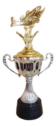 Copa Plástica Con Asas Pesca Dorado Trofeo 26cm Económica 1