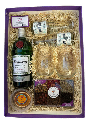 Box De Regalo Combo Gin Tonic Botanicos Tanqueray 0