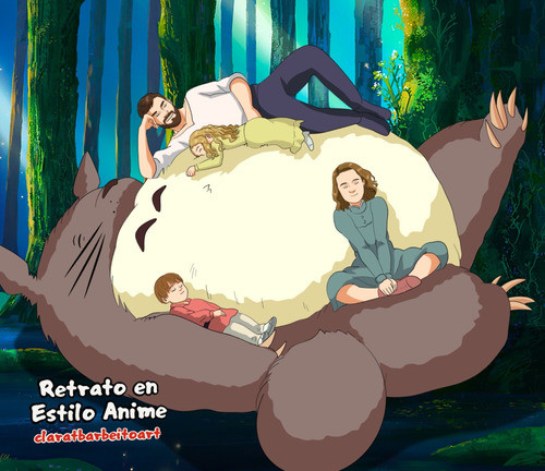 Retrato Animé A Pedido Dibujo Digital 4 Personas 1