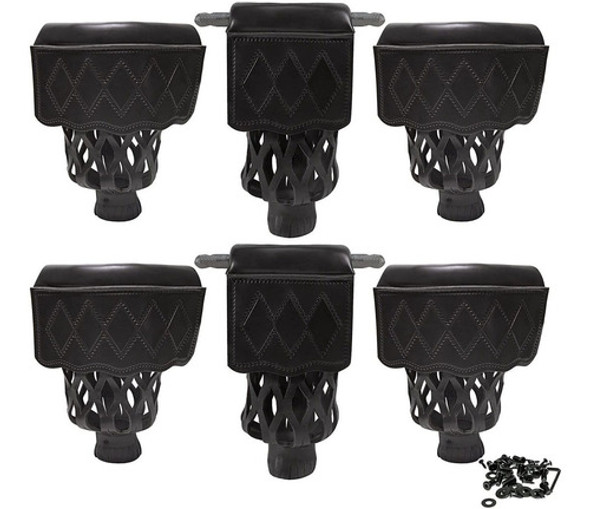 Kit De 6 Bolsillos Para Mesa De Billar/ Cuero Negro 505blk 0