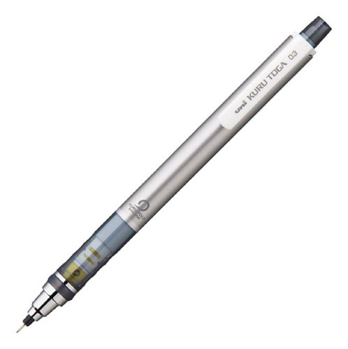 Uni Kurutoga Mechanical Pencil Standard, 0.3mm, Plata 0