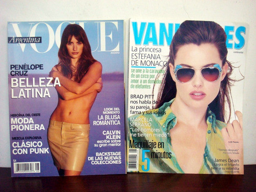 Revista Vogue Penelope Cruz + Revista Vanidades Brad Pitt 0