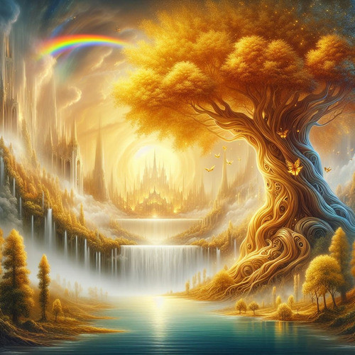 Obra De Arte Digital Paraiso De Dante_v4 50x50cm Pieza Única 0