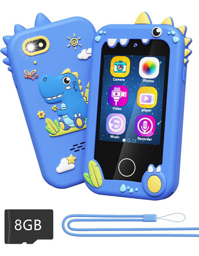 Teléfono De Juguete Para Niños Con Cámara Doble Y Juegos 0