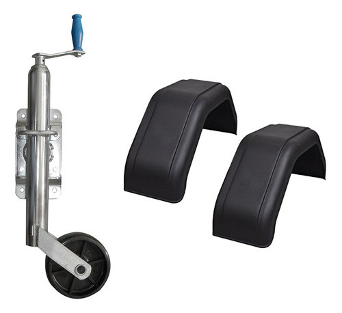 Rueda Timonera Plástica + Guardabarros De Plástico X2 Roan 0