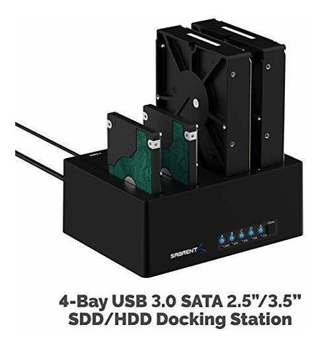 Estacion De Acoplamiento De 4 Bahias Usb 30 Sata De 2535 Ssd 1