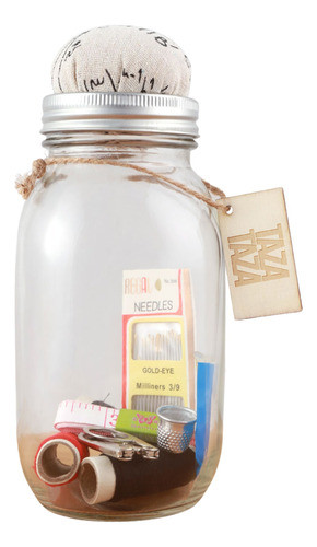 Costurero De Vidrio Con Accesorios 0