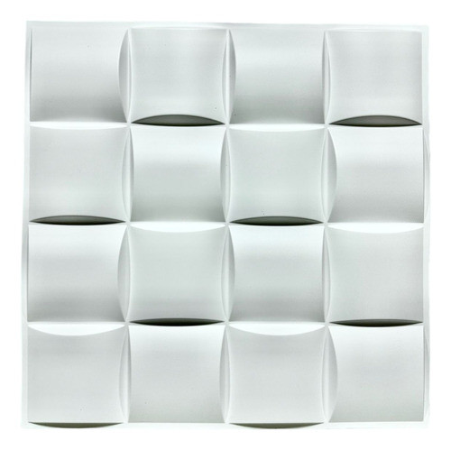 Placa Cuadrado X 2 Decorativa 3d Pvc 50x50 Pared Pintable 0