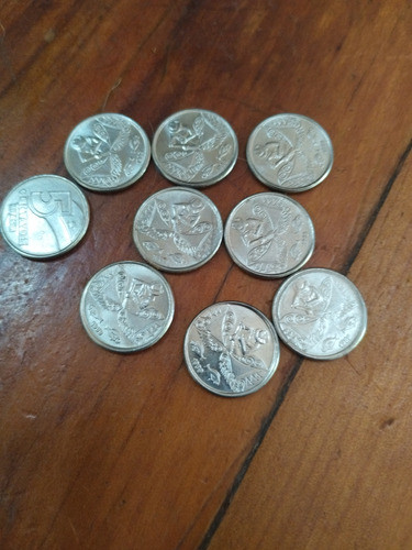9 Moedas De 5 Centavos 1988 E 1989 0