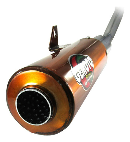 Caño Escape Gemoto Gs2 Gs3 Balanceador Racing Torbal Dorado 1