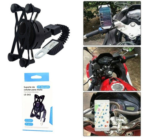 Suporte Celular Para Moto Com Garra Para Burgman Biz Pcx 0
