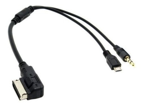 Audi Ami Mdi A Estéreo De 3,5 Mm Aux Y Micro Usb Carga Adapt 1