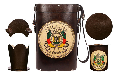 Kit Chimarrão Ecológico 1l Tradicional Completo Couro Mate 0