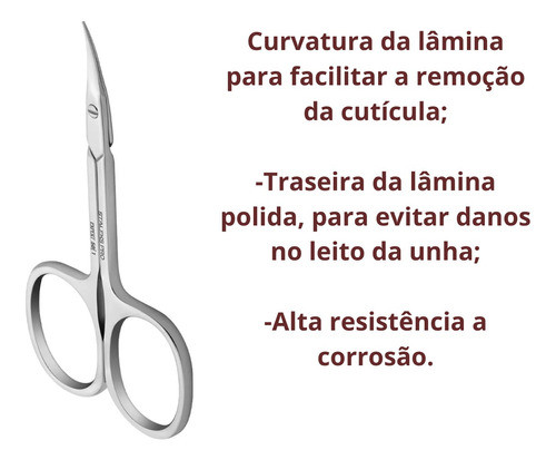 Tesoura De Cutícula Staleks Pro 50/1 - 18mm Manicura Russa 1