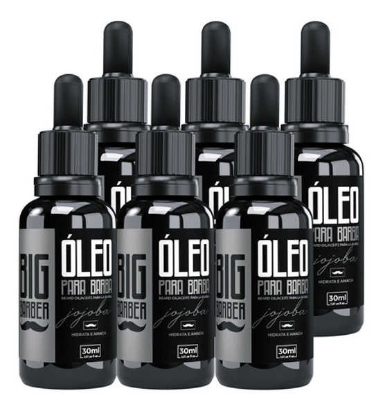 Óleo Para Barba Big Barber 30ml Hidrata O Pelo Kit 6 Unid 0