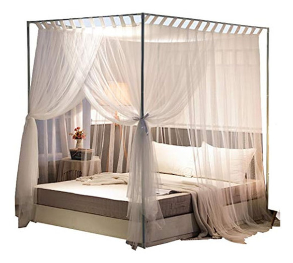 Mengersi Simple 4 Esquinas Post Cortina Cama Dosel Marco De 0