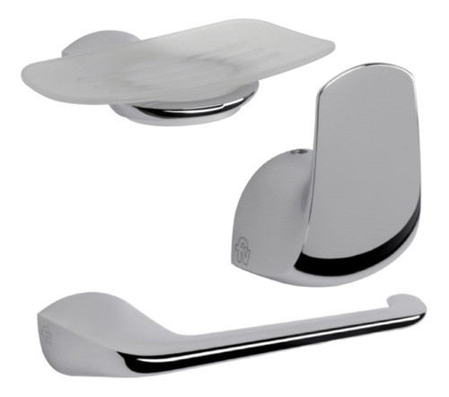 Set Accesorios Fv Epuyén Portarrollo, Percha Y Jabonera P 0