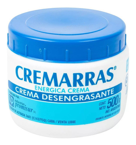 Crema Pasta Limpia Manos Desengrasante 500 G Cremarras 0