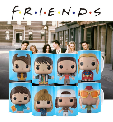 Plantillas Para Tazas Friends Funko , Pack Sublimacion 1