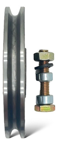 Polea Fundición P/cable De Acero 105mm C/ 1 Ruleman 1