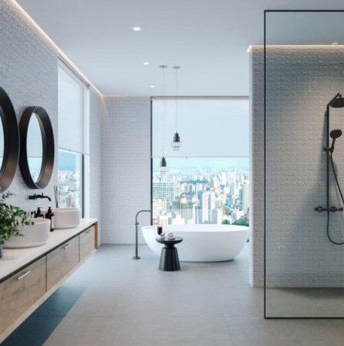 Porcelanato Cemento Grafite Acetinado 90x90 Biancogres Cx 2, 1