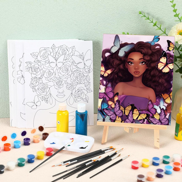 Kit De Pintura Afro Queen 20x25 Cm, 6 Piezas Para Adultos 1