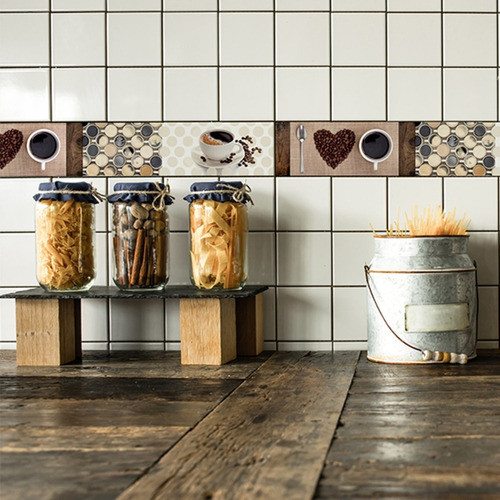 Guardas De Vidrio Piu Coffe Shop 5x30 Revestimiento Pared 1