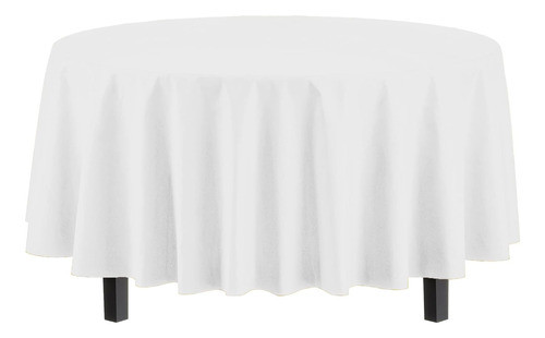 Manto De Plástico Blanco Redondo De 213cm, Pack De 6 1