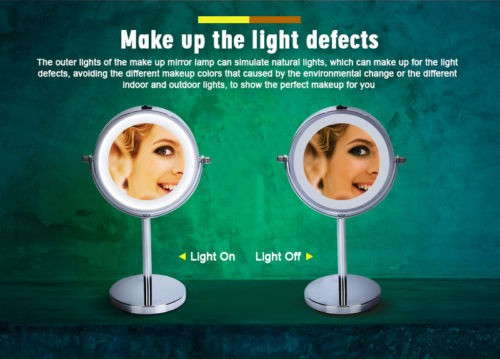 Base Led 1 Redonda X / 5 X De Aumento De Baño 6  Vanidad Bel 1