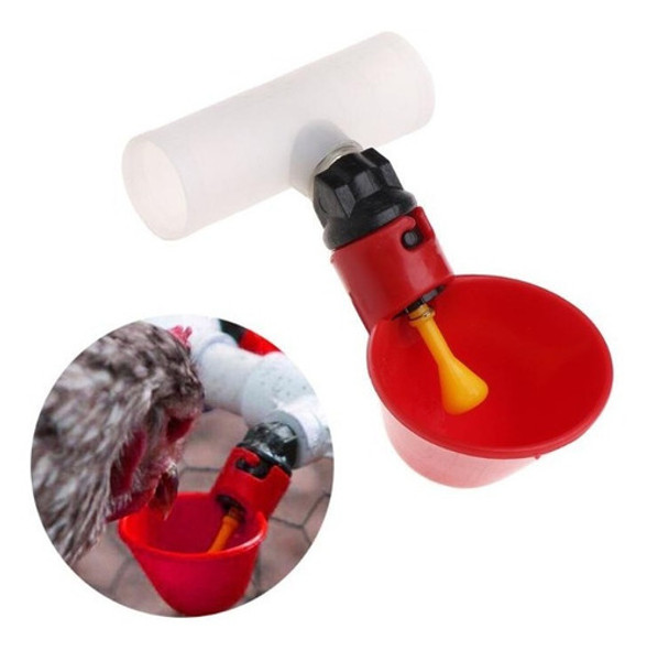 Kit 15 Bebedouro Aves, Codorna Galinhas Com Tê Para Cano 3/4 0