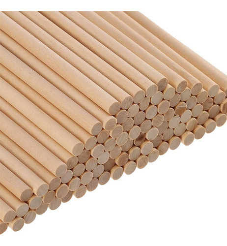 Varillas De Madera Redondas 10mm X10 Unidades 50cm C/u 1