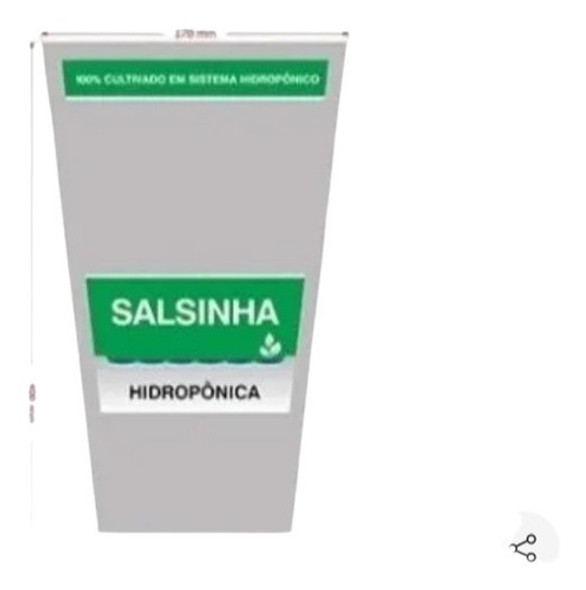 Embalagem Cônica Para Salsinha Hidropônica 17x8x40 -milheiro 1 Embalagem Cônica Para Salsinha Hidropônica 17x8x40 -milheiro 1