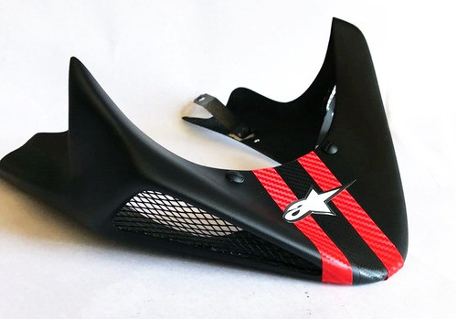 Bico Pato Spoiler Preto Fosco Bros 150 Fibra De Vidro 1