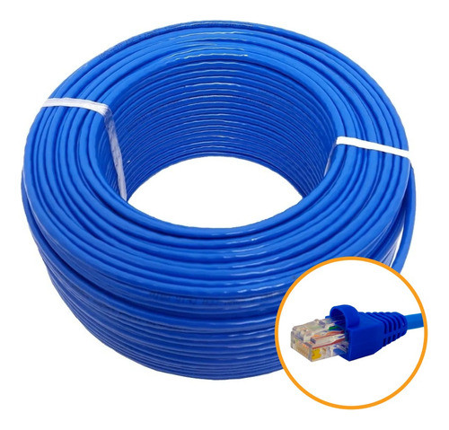 Cabo De Rede Rj45 Cat5e Azul 70m Gigabit Furukawa S. Veloz 0