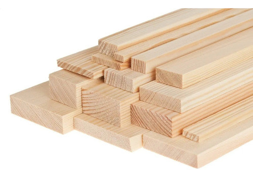 20 Listones Madera Pino Clear  1,5 Cm X 1,5 Cm X 3 Metros 0