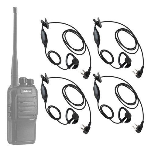 Kit  4 Fones De Ouvido Para Radiocomunicador Rc3002 Rpa6000 0