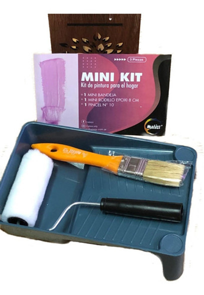 Mini Kit De Pintura Mini Bandeja + Mini Rodillo + Pincel 1