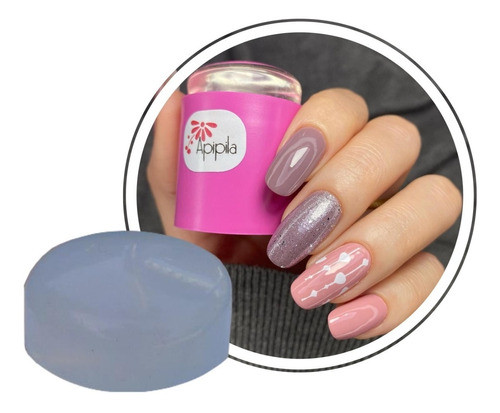 Borracha Gg Leitosa Para Carimbo Unhas Transparente Apipila 0