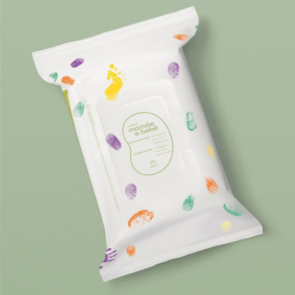 Natura Mamãe Bebê Lencos Umedecido Sem Fragrância 50un 1