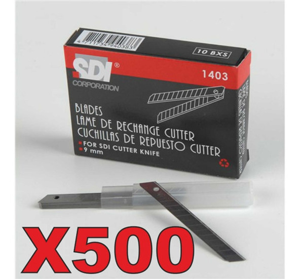 Repuesto Hoja Cutter Sdi 9mm Pack X500 Un (vte Lóp/s. Isidro 0