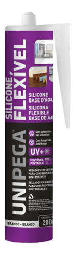 Unipega Silicona Base De Agua Blanco - Cartucho 280ml 0