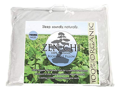 Almohada De Alforfón Zen Chi - Tamaño Estándar Orgánico (14 0