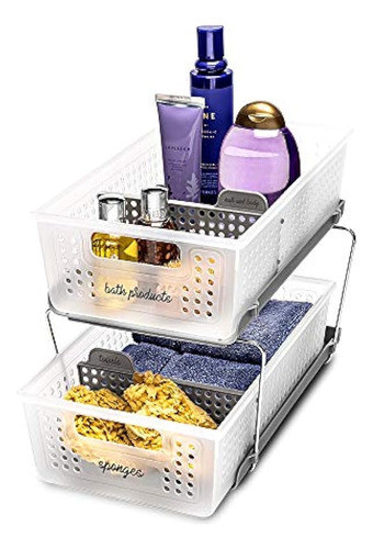 Madesmart Organizador De 2 Niveles Con Divisores Cestas Desl 0