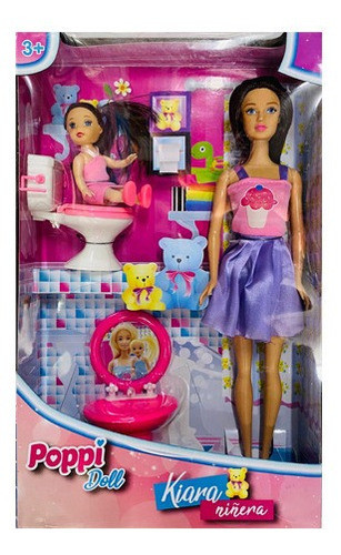 Muñeca Kiara  Niñera + 2 Bebes + Accesorios Juguetes Niñas 1