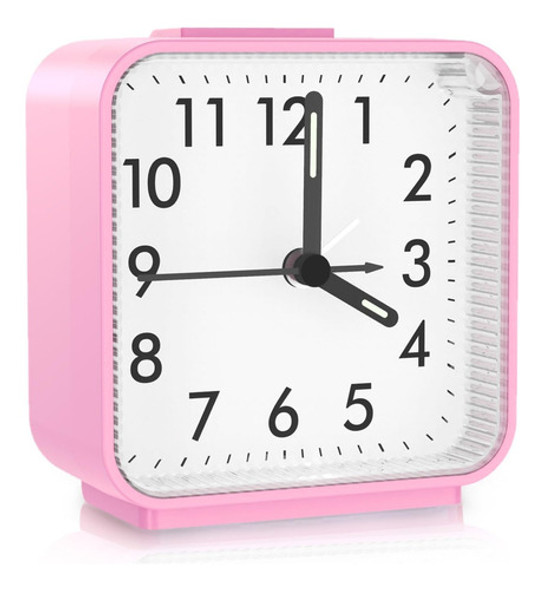 Oria Reloj Despertador Analogico, Sin Tictac, Reloj De Escri 0