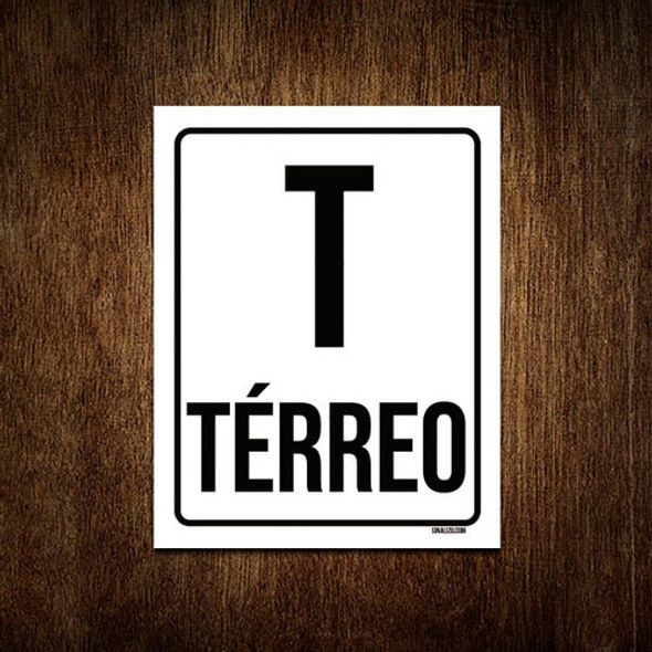 Placa Sinalização Ambiente Indicativo Térreo 18x23 0
