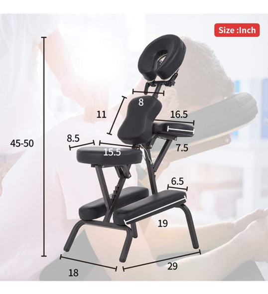 Silla Masaje Plegable. Silla Tatuar. Spa. Portable. C/funda. 1